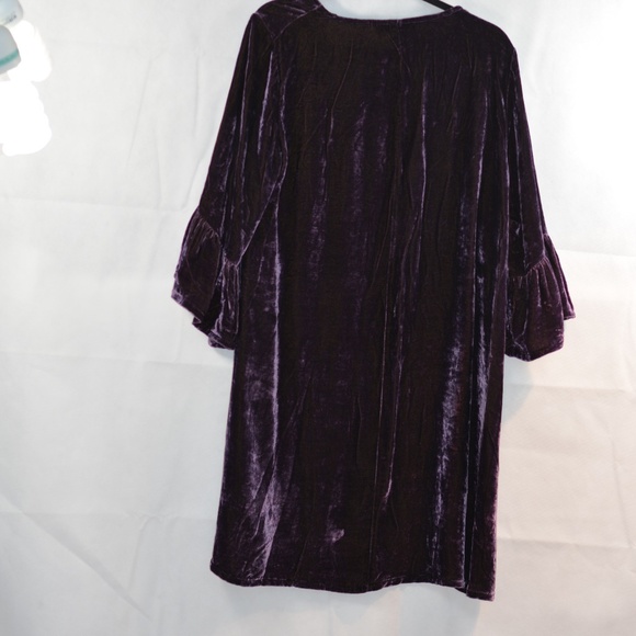 Purple Velvet Long Top/Tunic/Dress  SZ L /bryn Walker - Picture 6 of 7